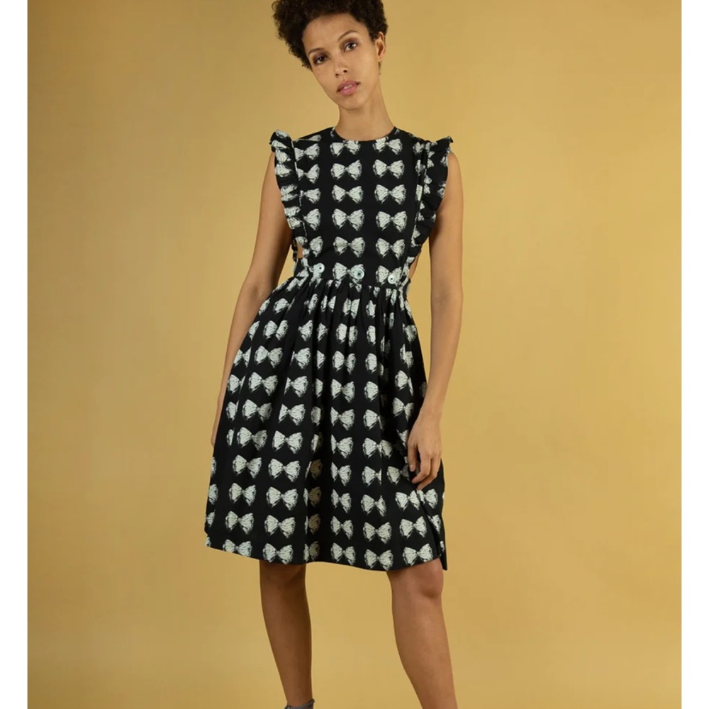 Batsheva apron bow dress nwt
